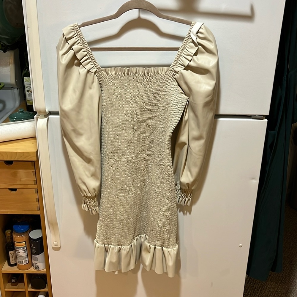 For all mankind vegan leather dress